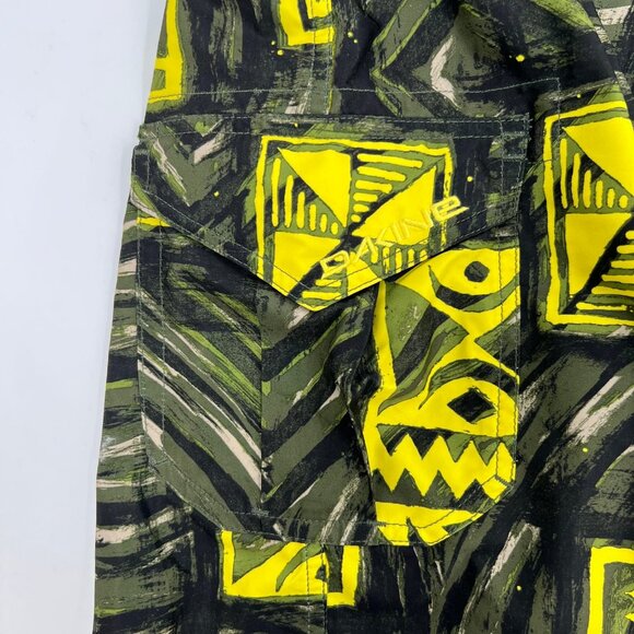 Dakine Green Yellow Beach Swim Trunks | Size 36 - Picture 6 of 7